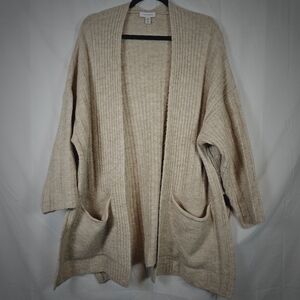 Topshop Womens Ribbed Open Front Cozy Casual Cardigan Sweater